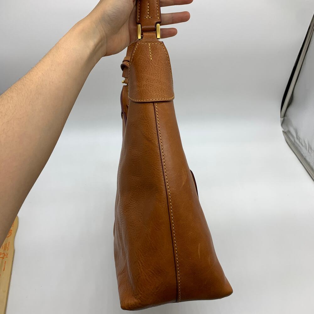 Dooney & Bourke Hobo Shoulder Bag Florentine Leather Womens Natural Purse - Picture 14 of 16